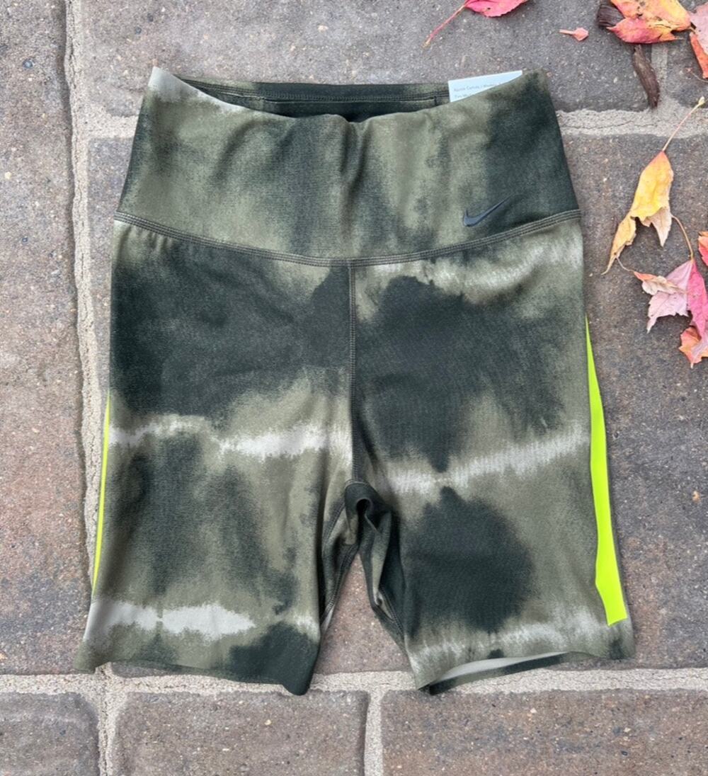 Nike One Luxe tie dye tight fit bike shorts size XS